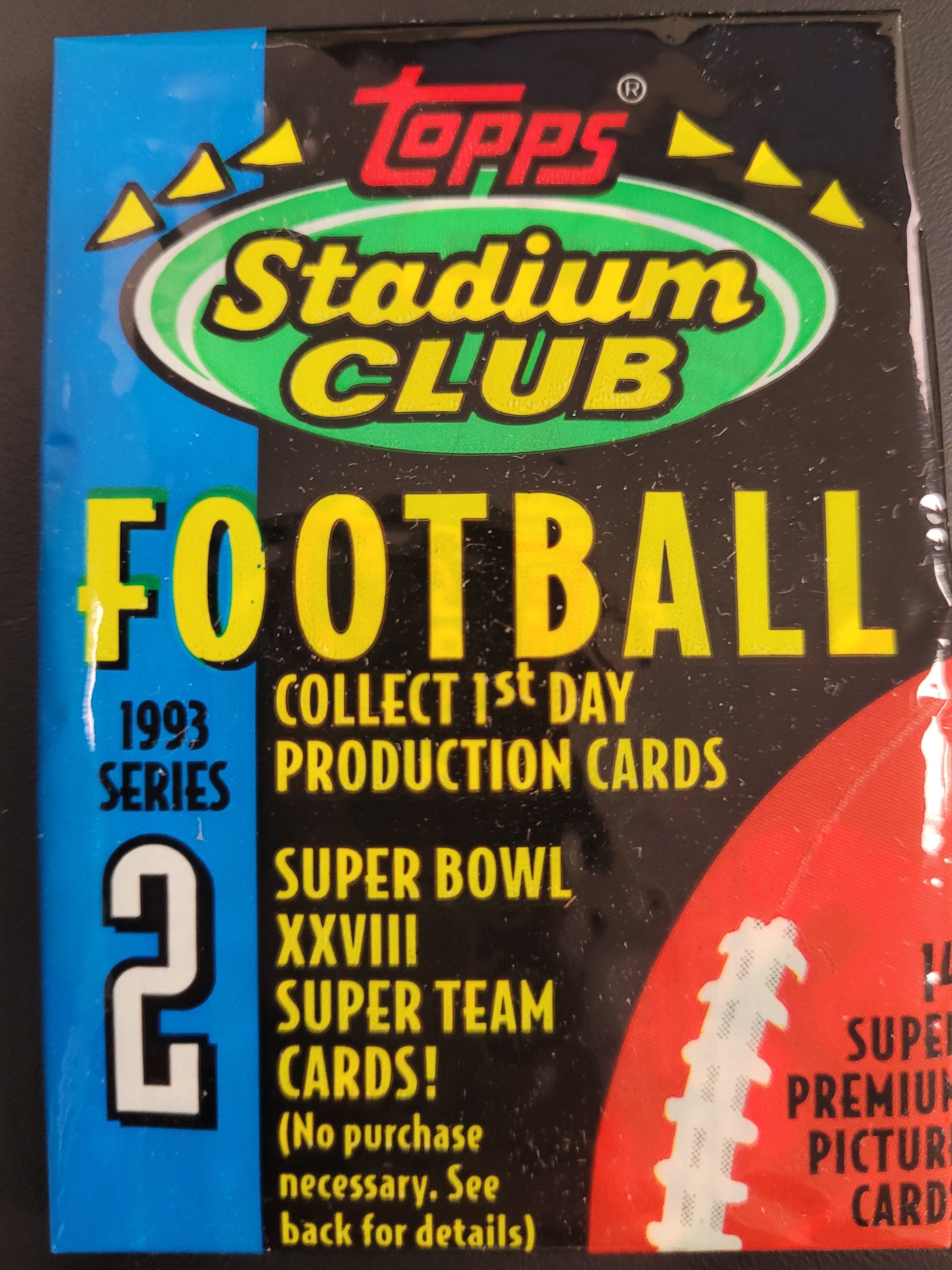 1993 Topps Stadium Club Football Series 2 pack