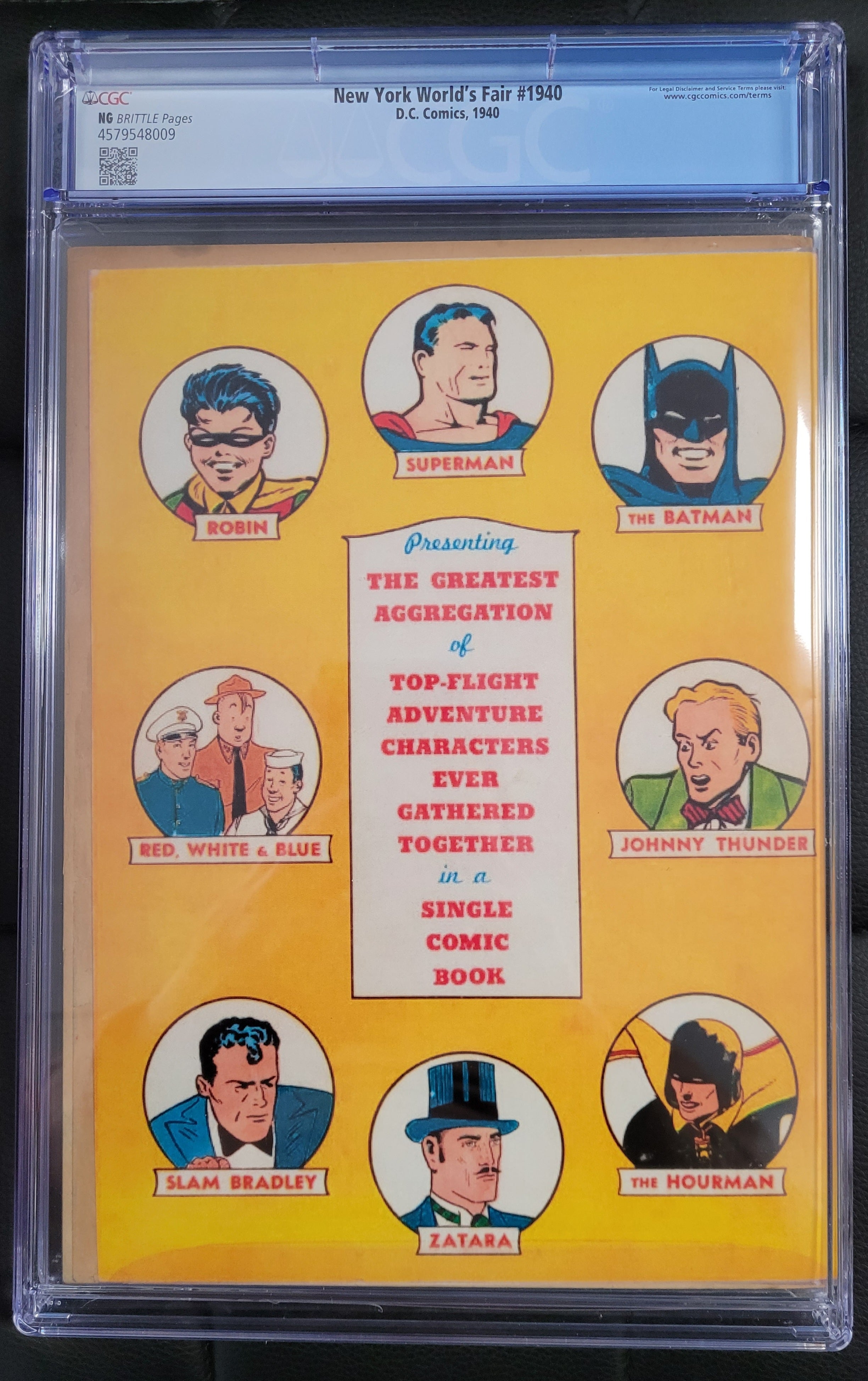 DC Comics New York World's Fair 1940 CGC NG Brittle Pages