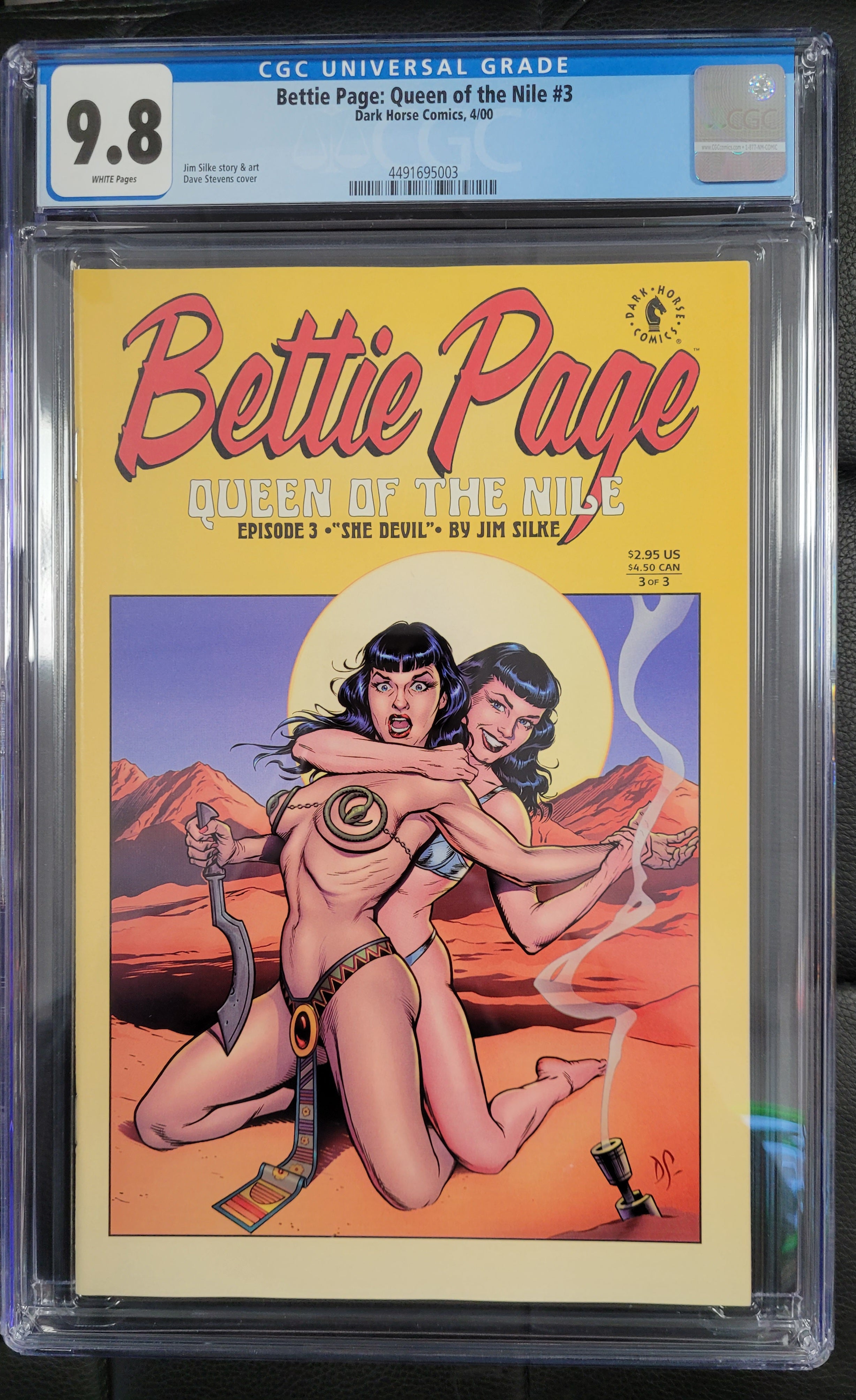 Dark Horse Bettie Page Queen of the Nile 3 CGC 9.8 Dave Stevens Cover