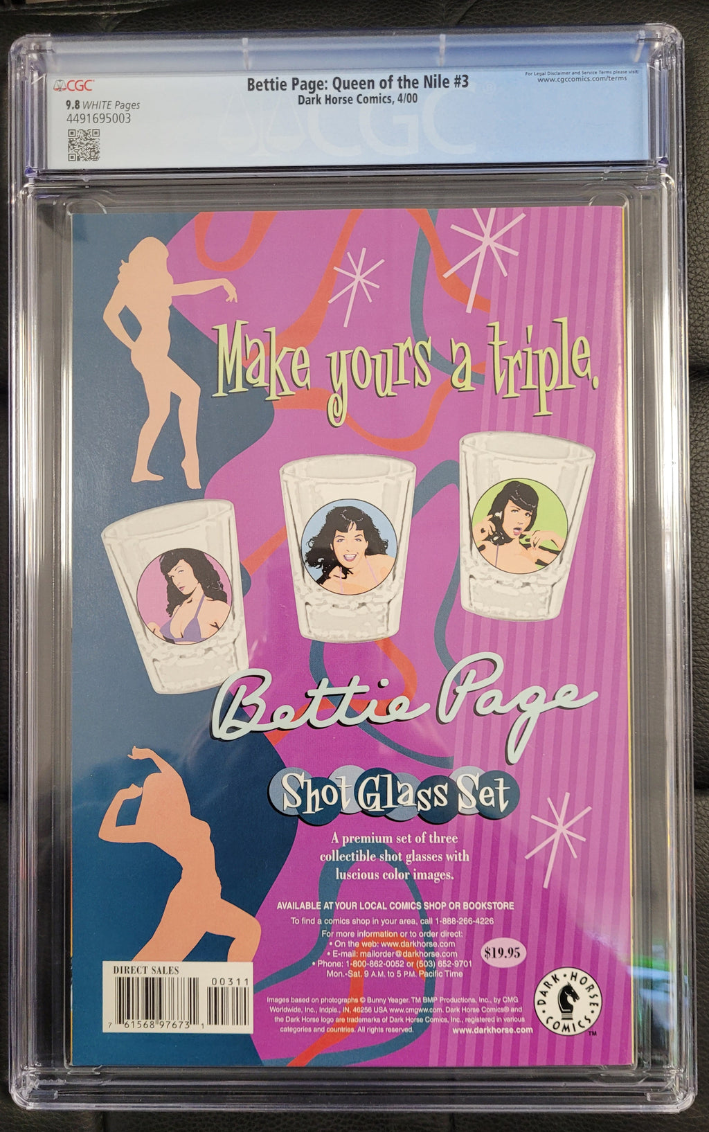 Dark Horse Bettie Page Queen of the Nile 3 CGC 9.8 Dave Stevens Cover