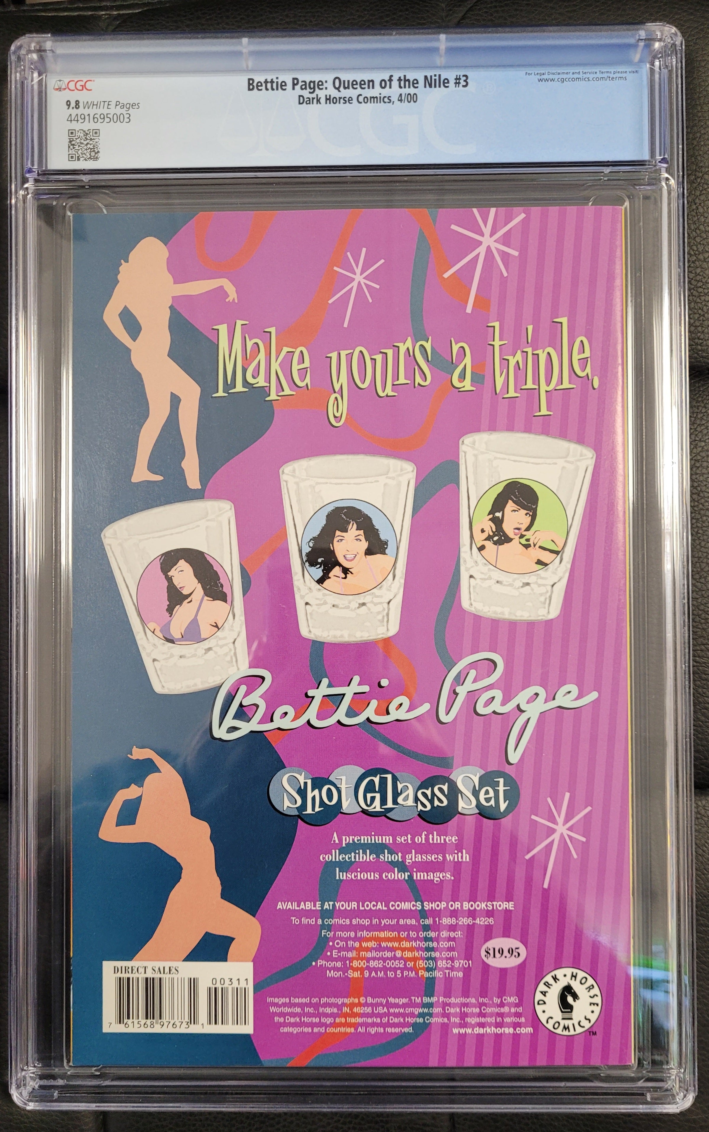 Dark Horse Bettie Page Queen of the Nile 3 CGC 9.8 Dave Stevens Cover
