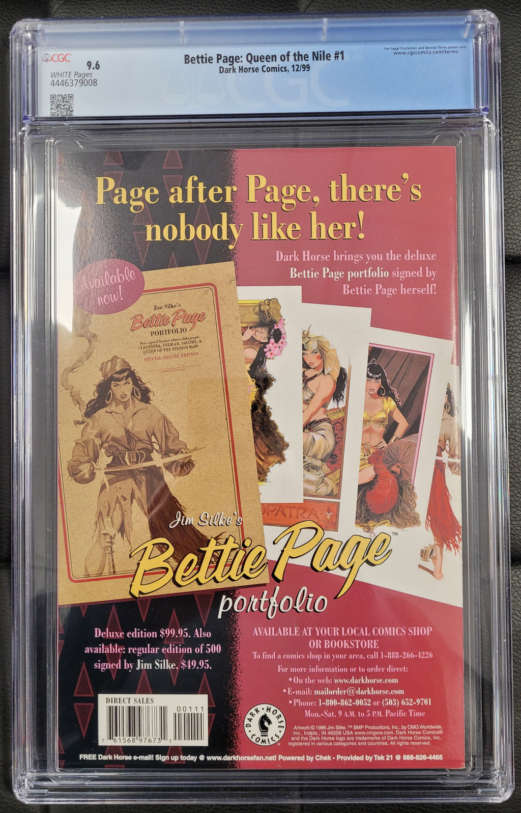 Dark Horse Bettie Page Queen of the Nile 1 CGC 9.6 Dave Stevens Cover