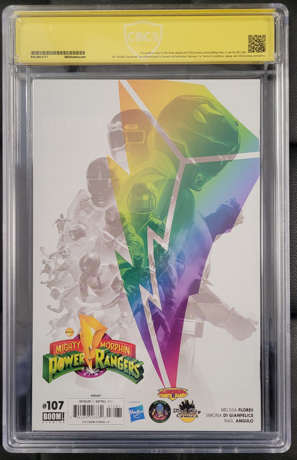 Mighty Morphin Power Rangers 107 CBCS 9.8 Verified Signed by David Yost