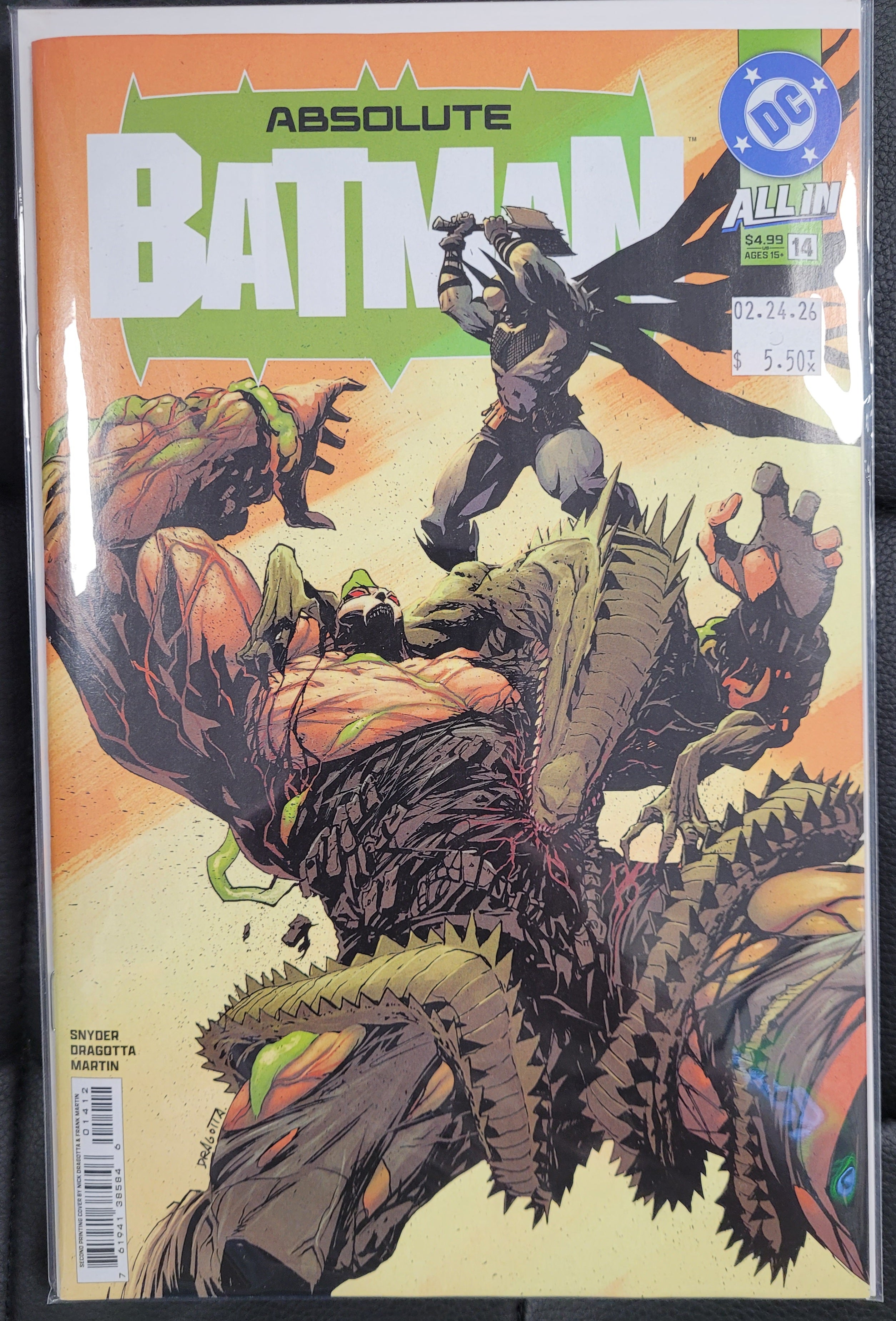 DC Absolute Batman 14a 2nd Print Dragotta & Martin
