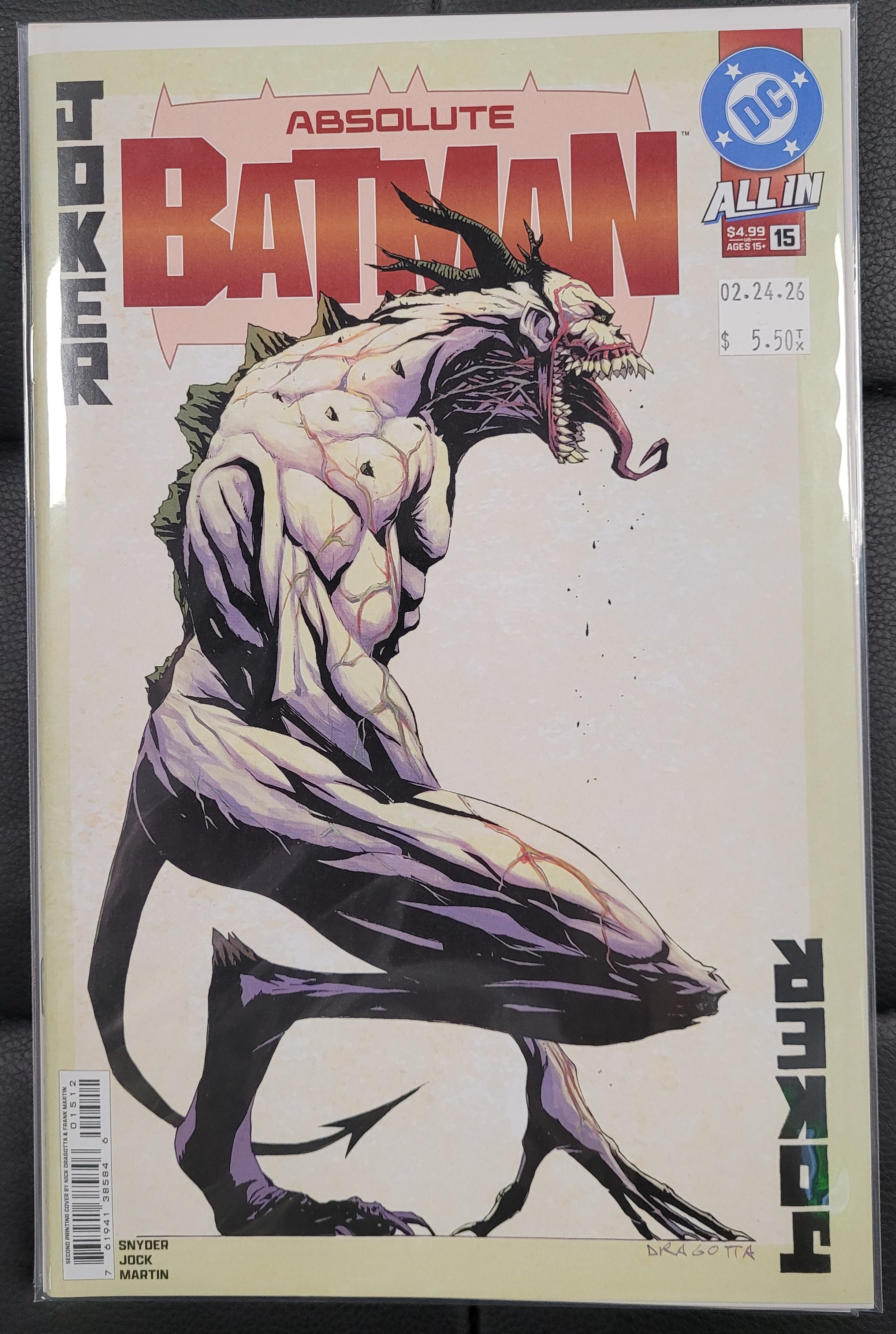 DC Absolute Batman 15a 2nd Print Dragotta & Martin