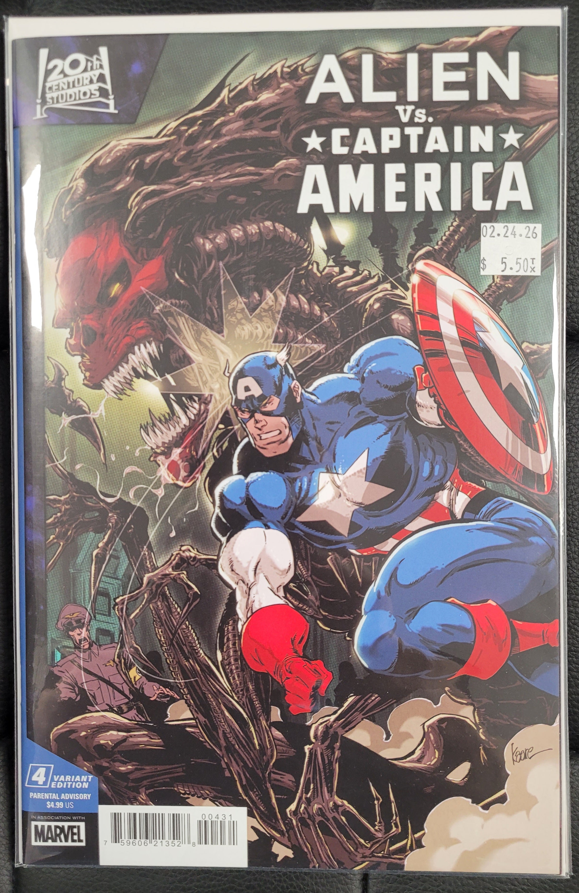 Marvel Alien vs Captain America 4c