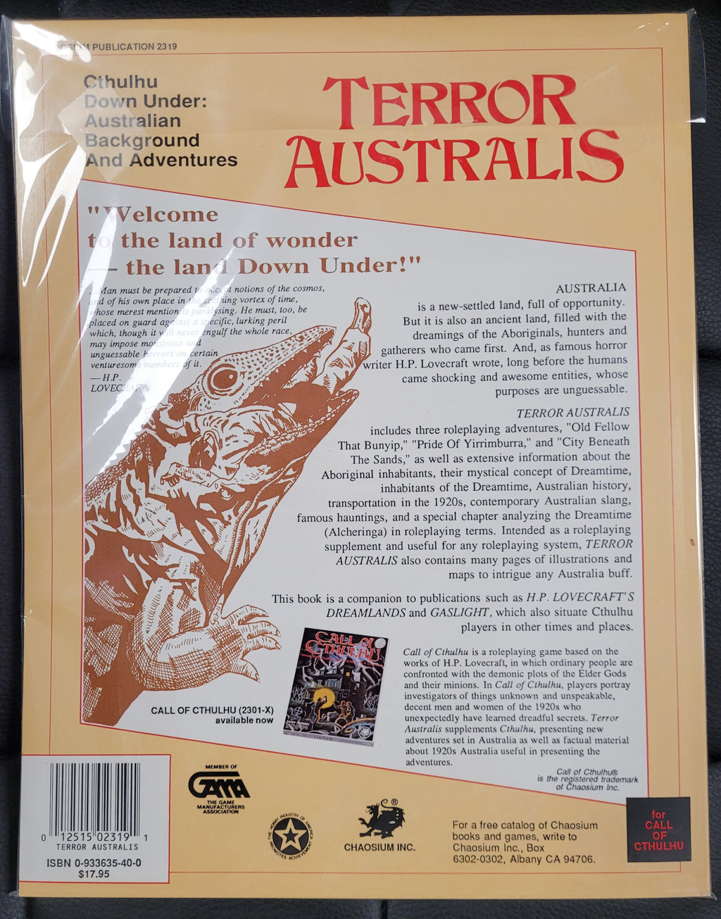 Chaosium Inc. Terror Australis RPG Campaign