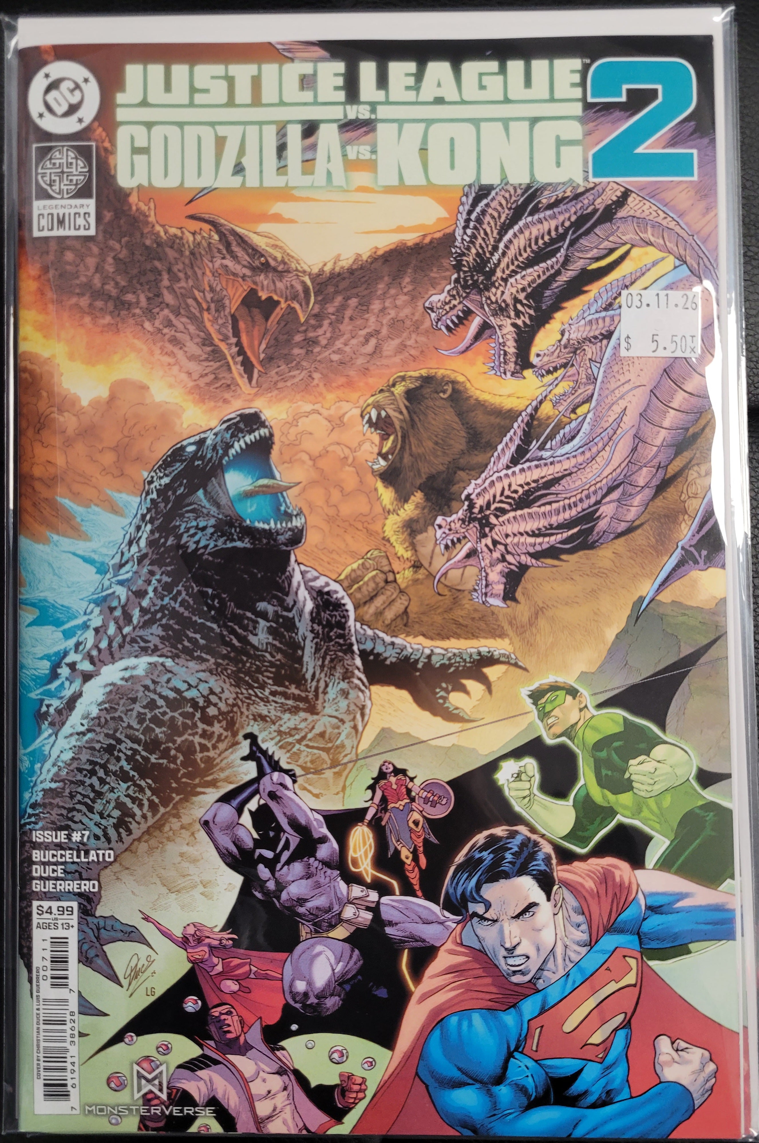 DC Justice League vs Godzilla vs Kong 2 #7a Duce & Guerrero
