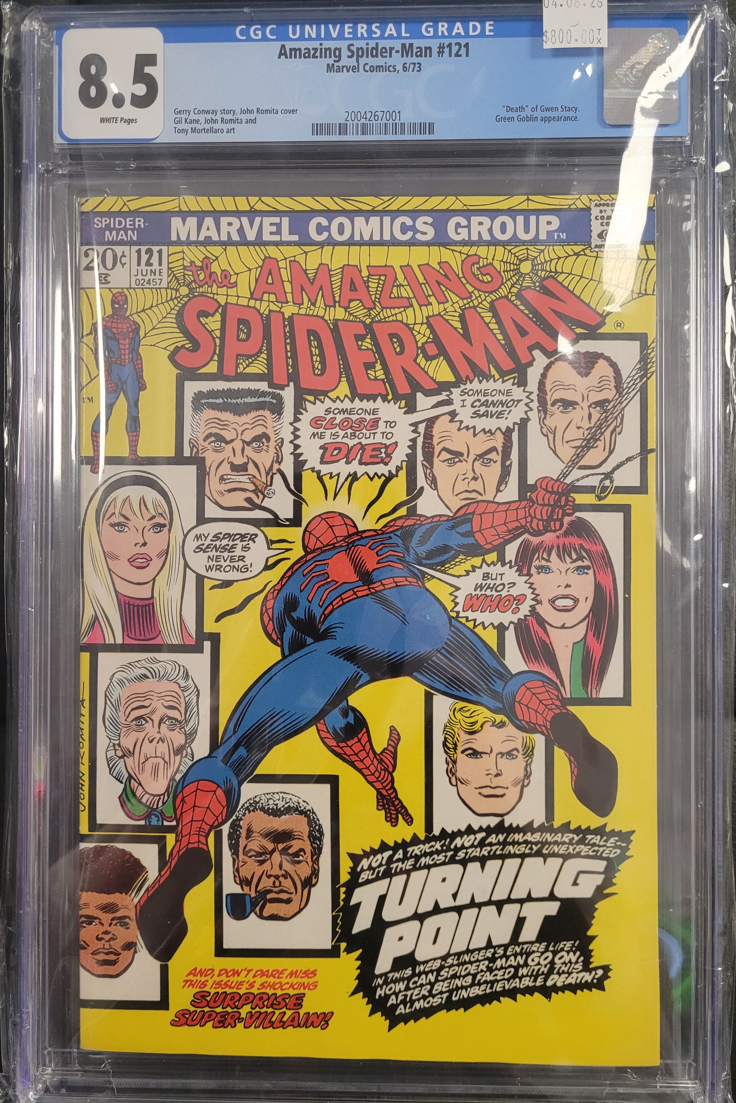 Marvel Amazing Spider-Man #121 CGC 8.5 WP