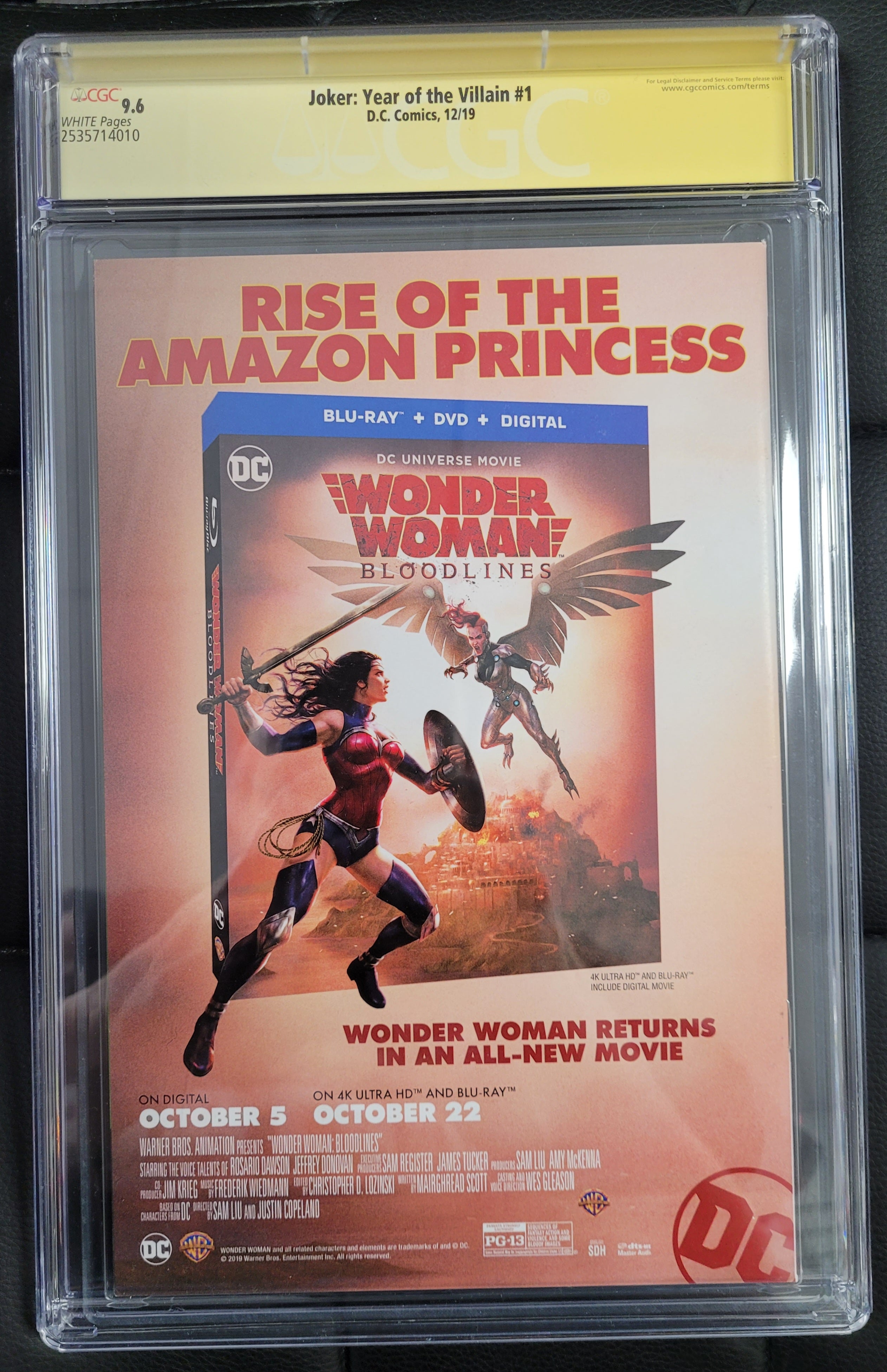 DC Joker Year of the Villain 1 CGC SS 9.6 Signed by John Carpenter