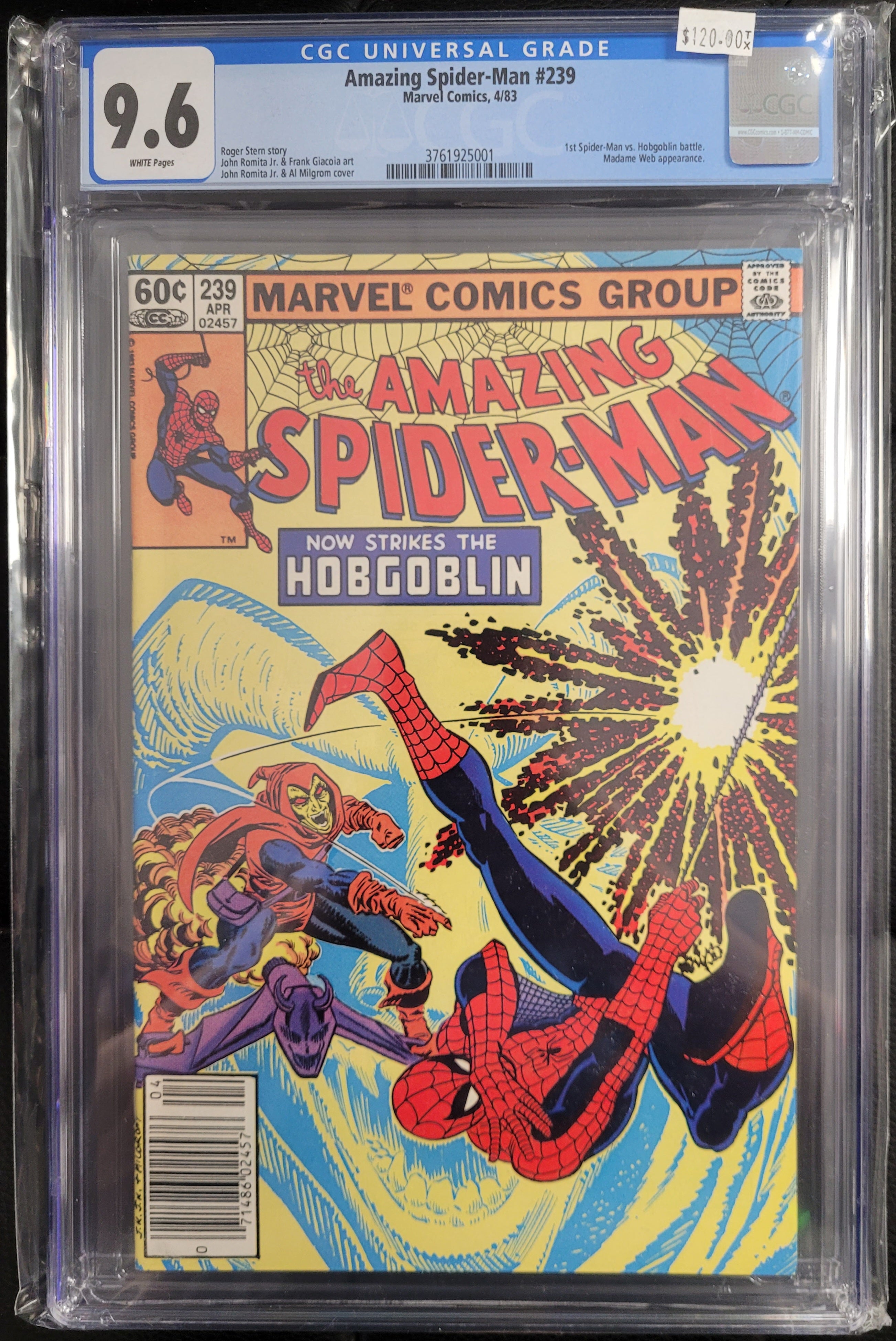 Marvel Amazing Spider-Man #239 Newsstand CGC 9.6 WP