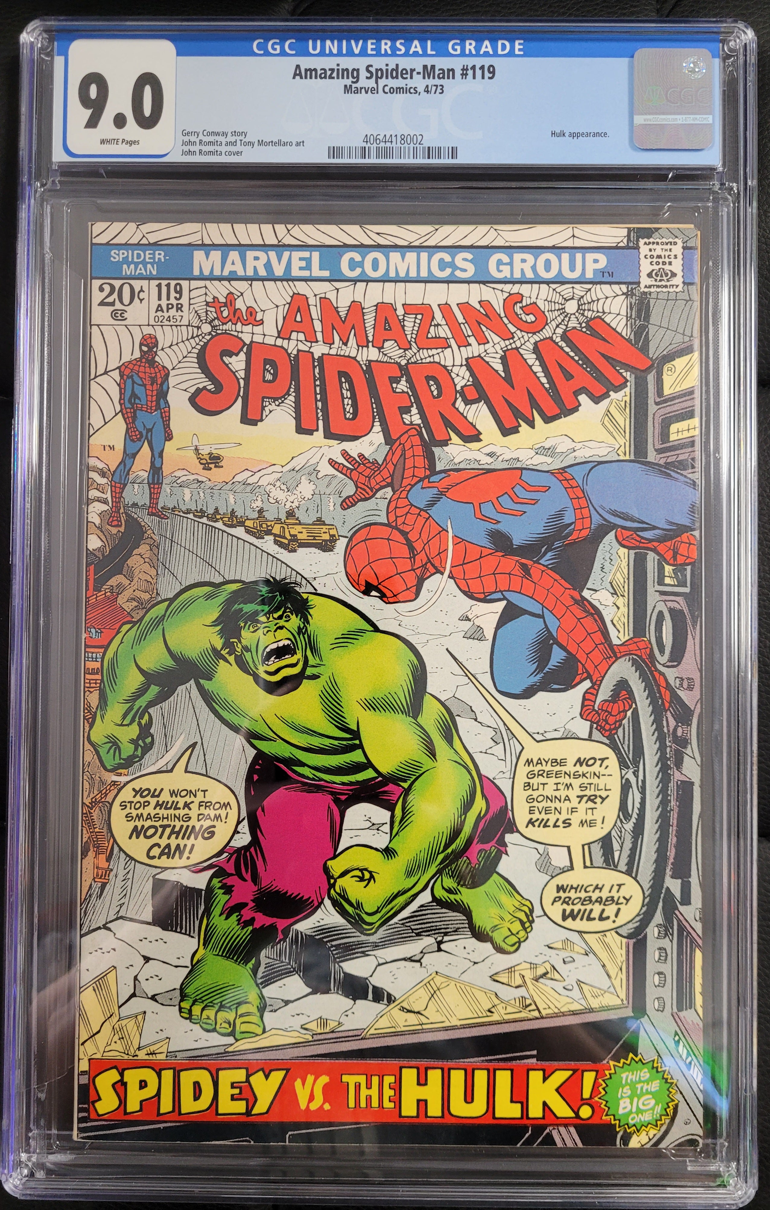 Amazing Spider-Man 119 CGC 9.0 White Pages