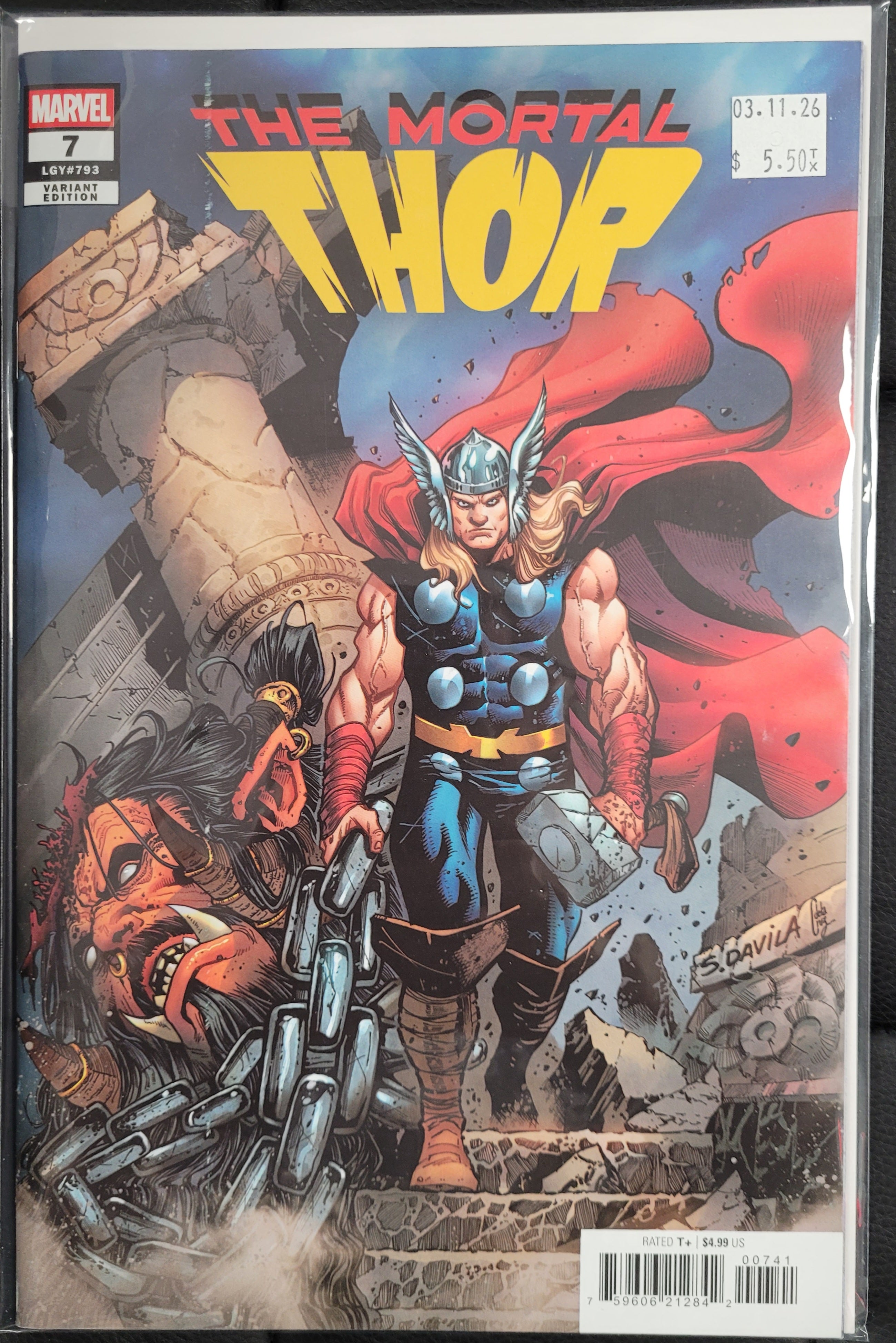 Marvel Mortal Thor 7d Davila