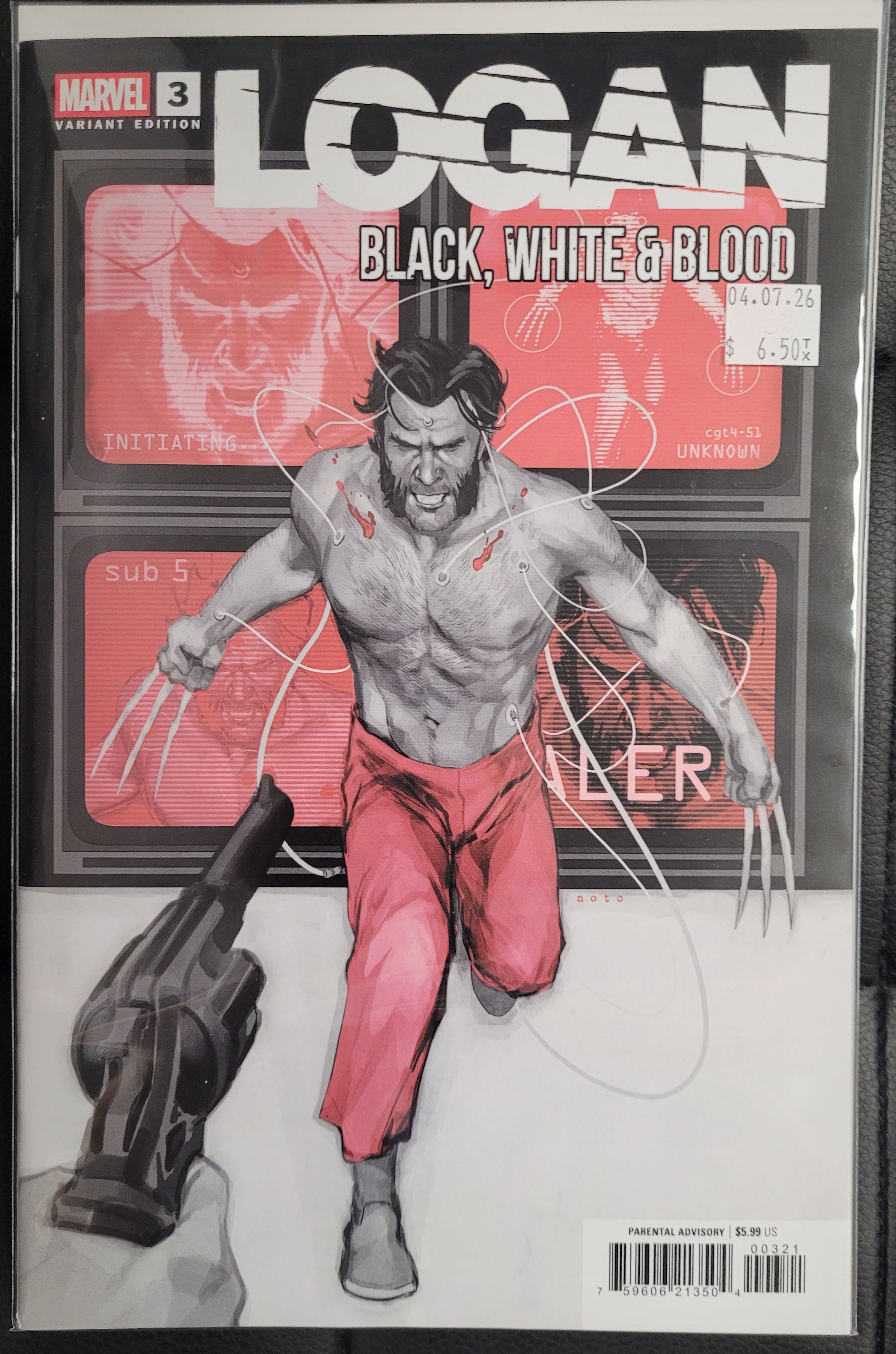 Marvel Logan Black White Blood 3b Noto