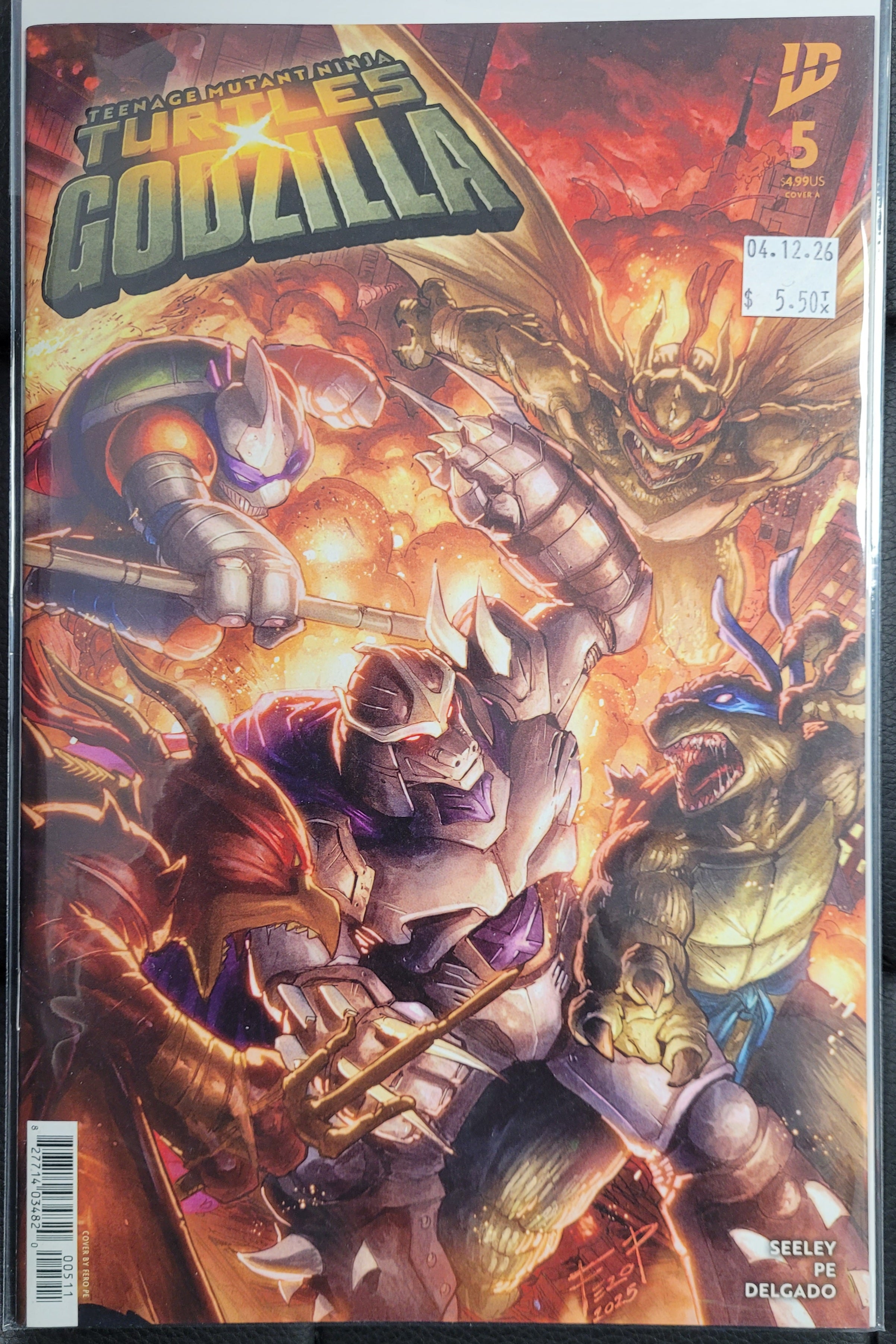 IDW TMNT Godzilla 5a Fero Pe