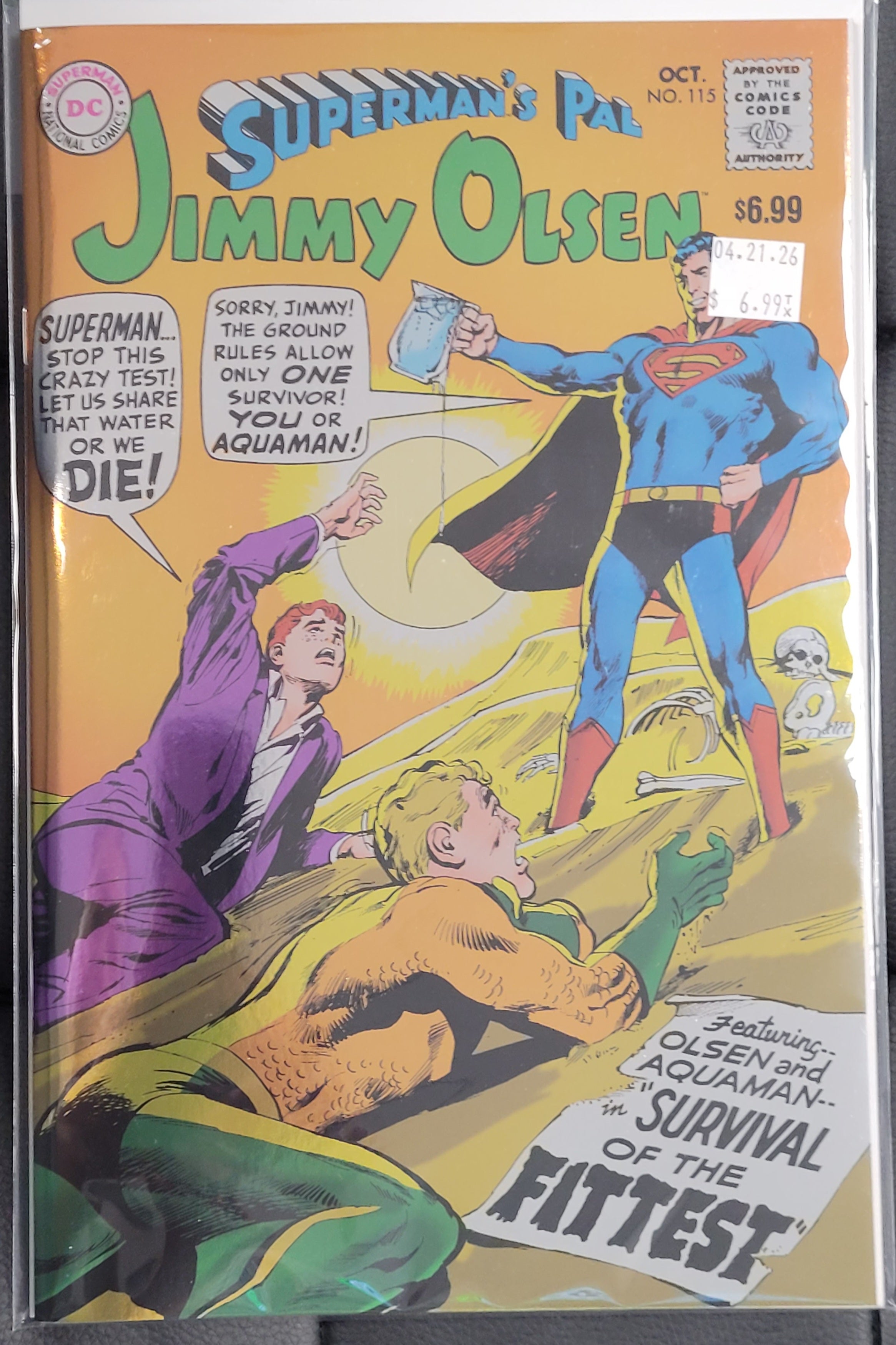 DC Superman's Pal Jimmy Olsen 115c Facsimile Foil