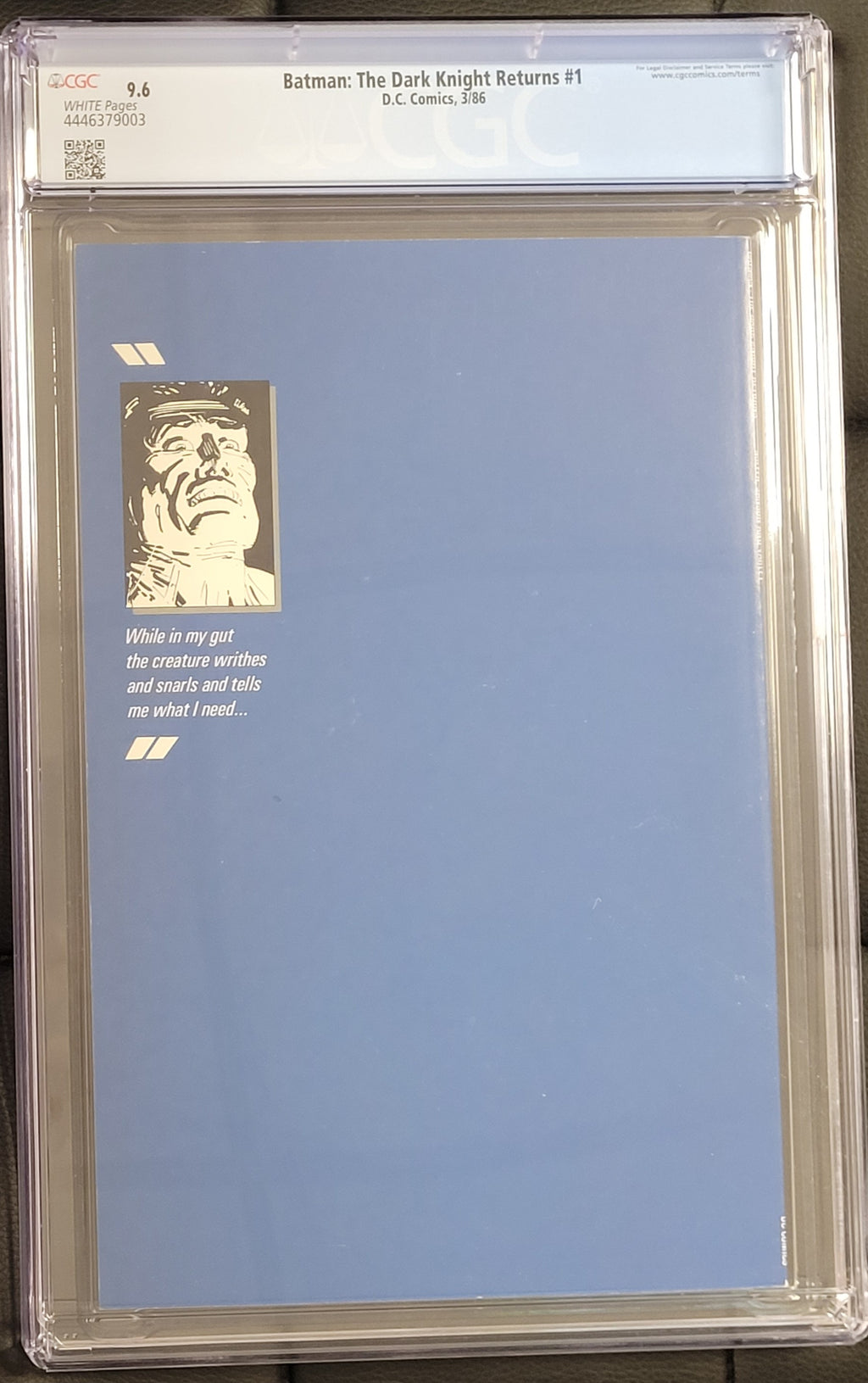 Batman The Dark Knight Returns #1 CGC 9.6 White Pages
