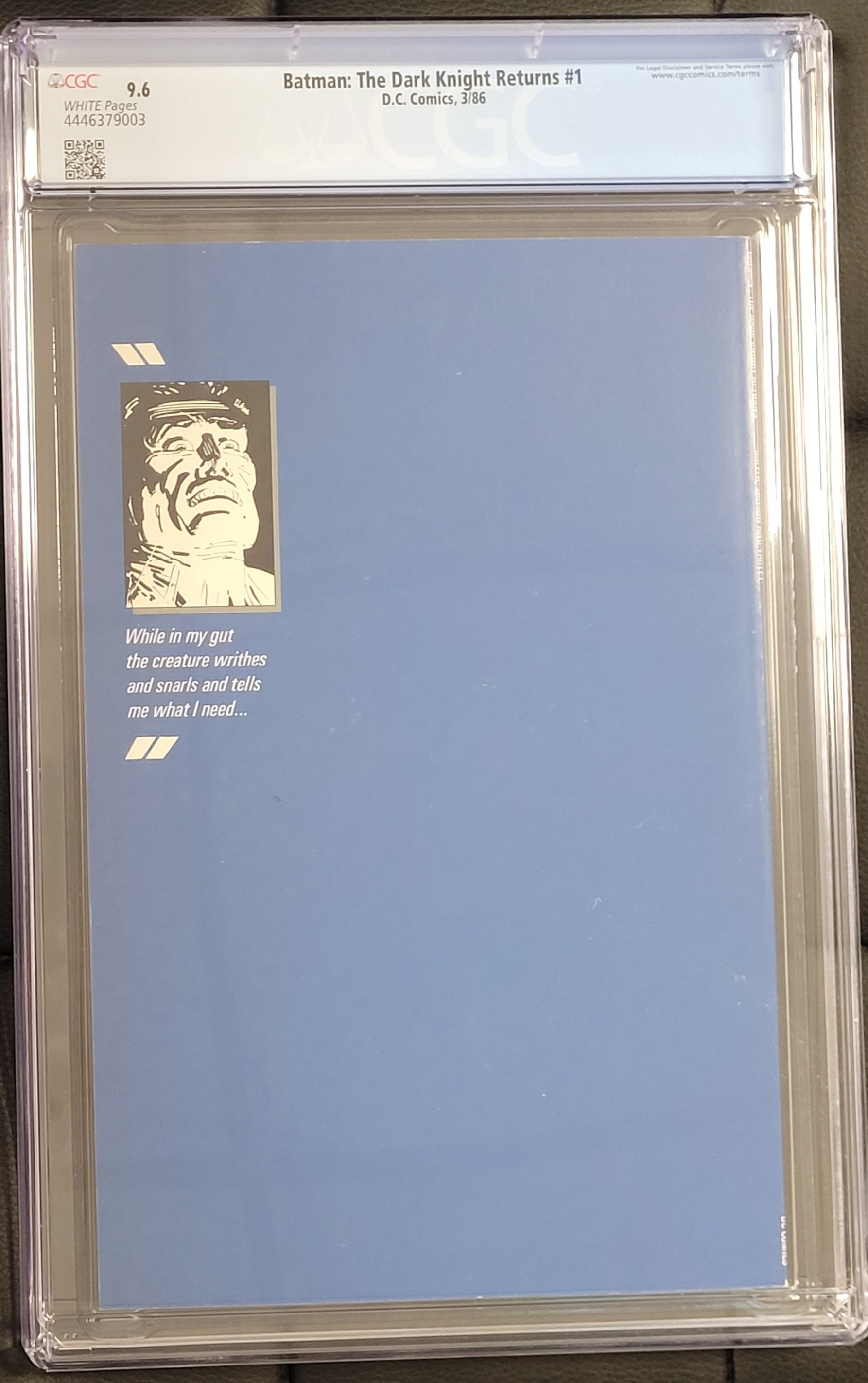 Batman The Dark Knight Returns #1 CGC 9.6 White Pages