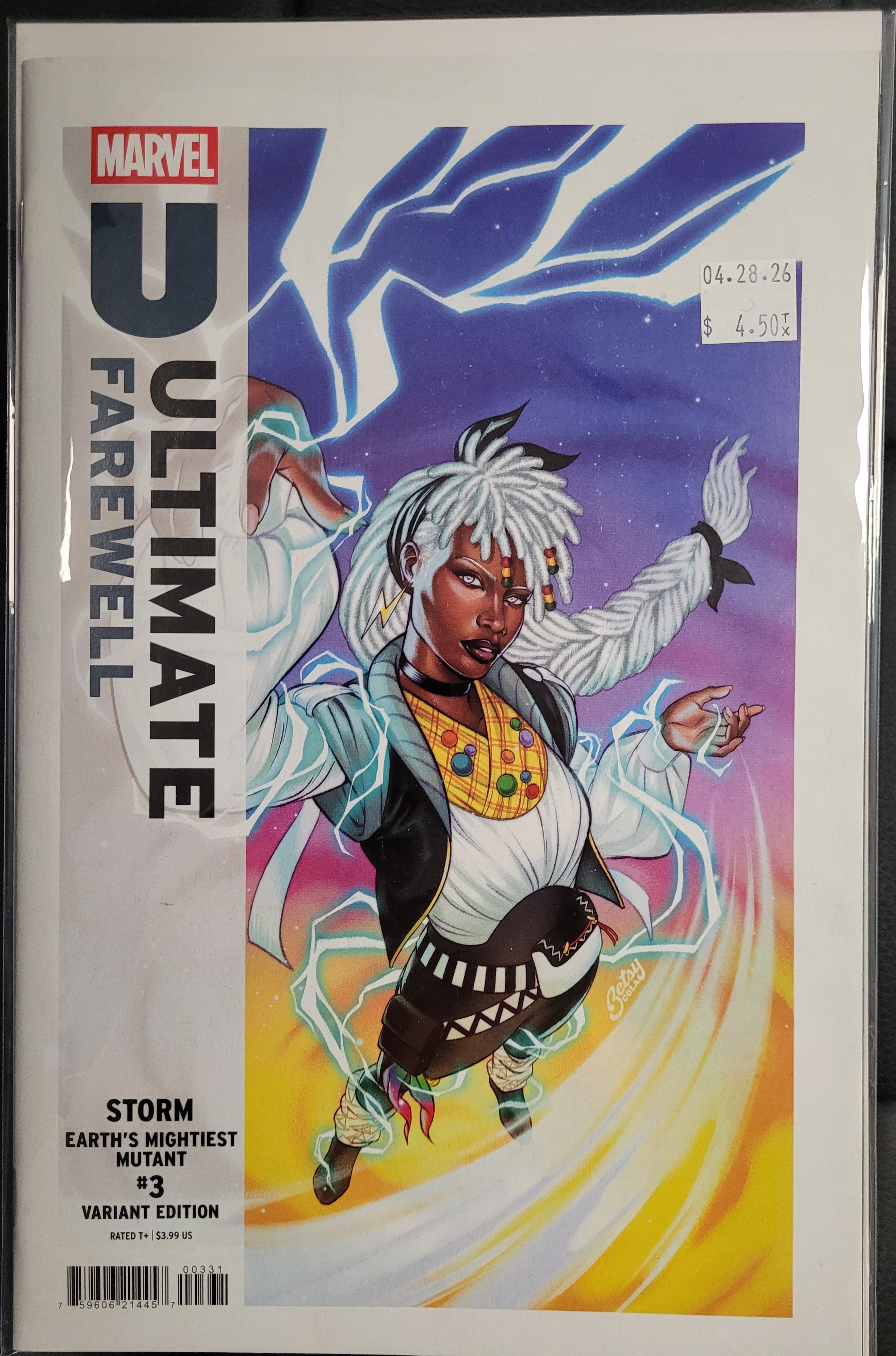 Marvel Storm Earth's Mightiest Mutant 3c Cola Ultimate Farewell Variant