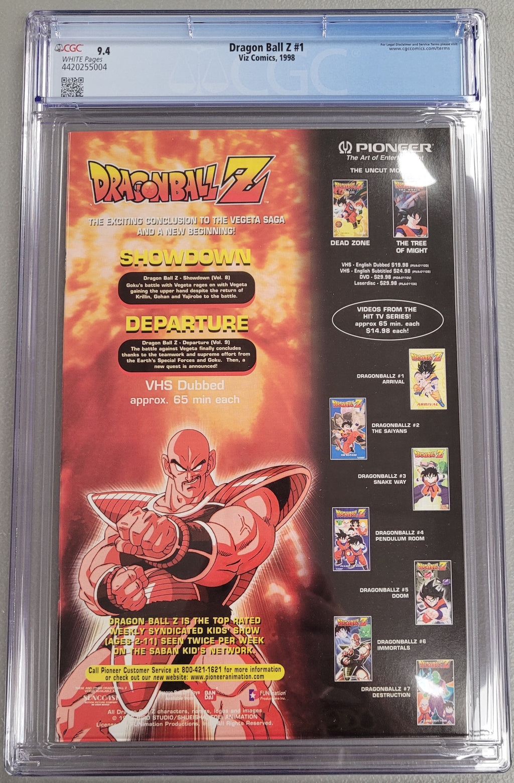 Viz Comics Dragon Ball Z #1 CGC 9.4 White Pages 1st Printing