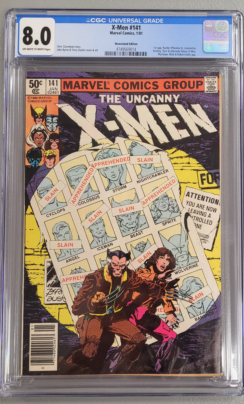 Uncanny X-Men #141 CGC 8.0 Off-White to White Pages