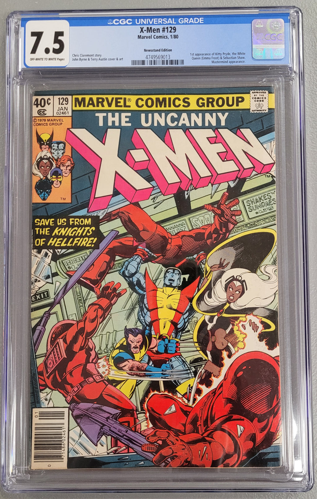 Uncanny X-Men #129 CGC 7.5 Off-White to White Pages