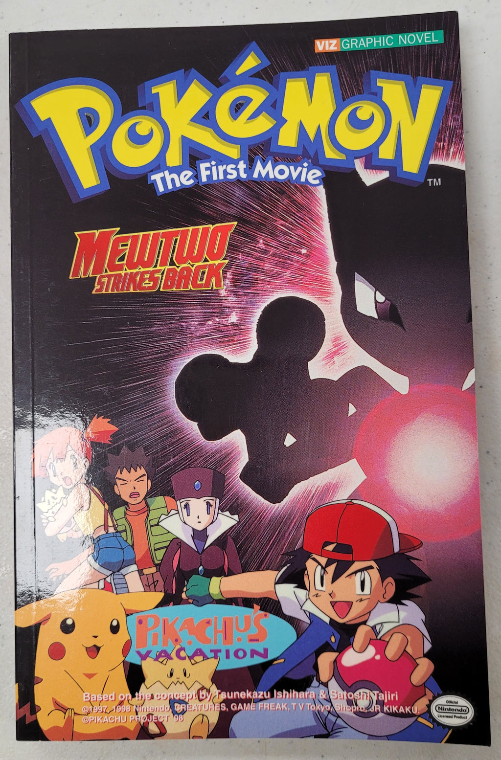 Viz Graphic Novel Pokemon The First Movie, Mewtwo Strikes Back and Pikachu's Vacation