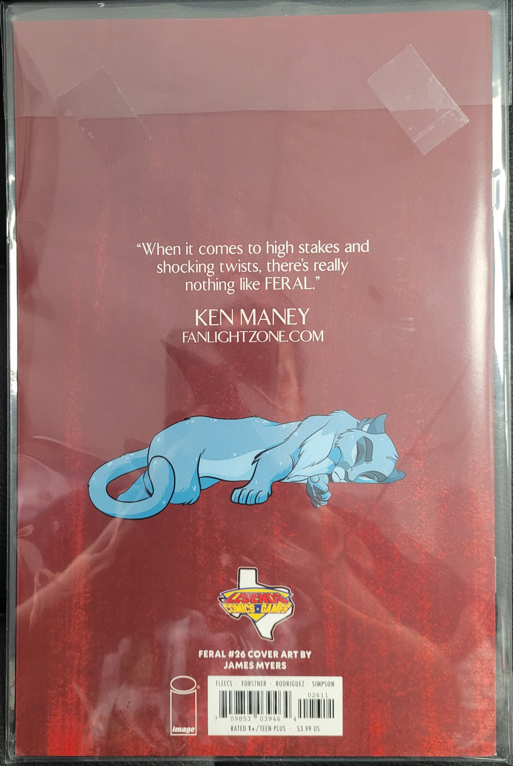 FERAL #26 LEGENDS COMICS AND GAMES JAMES MYERS EXCLUSIVE VARIANT