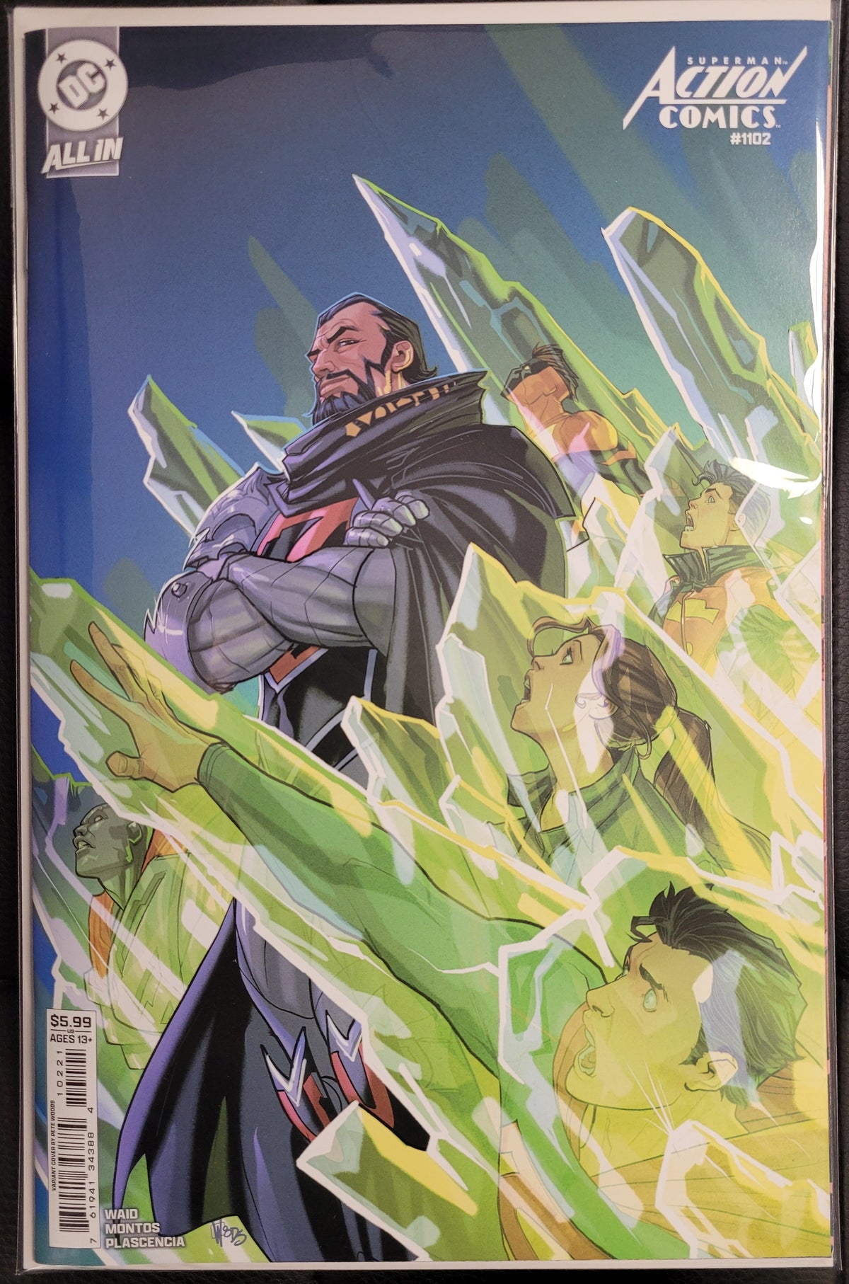 ACTION COMICS #1102 CVR B PETE WOODS CARD STOCK VAR (KINGDOM OF ZOD) CB (09/09/2026)