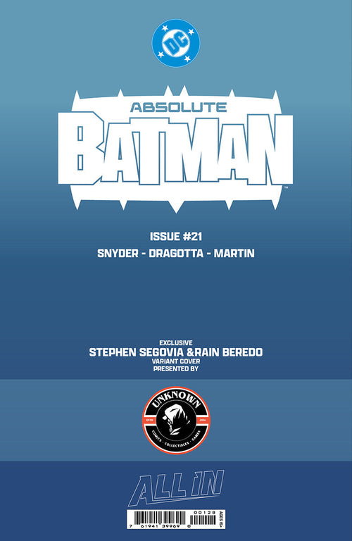 ABSOLUTE BATMAN #21 STEPHEN SEGOVIA EXCLUSIVE VIRGIN VAR (06/17/2026)
