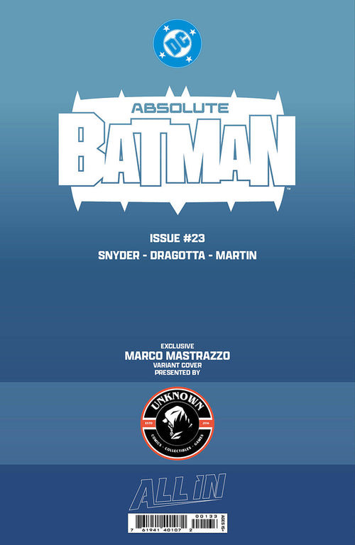 ABSOLUTE BATMAN #23 MARCO MASTRAZZO EXCLUSIVE VIRGIN VAR (08/12/2026)