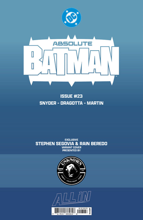 ABSOLUTE BATMAN #23 STEPHEN SEGOVIA EXCLUSIVE VAR (08/12/2026)
