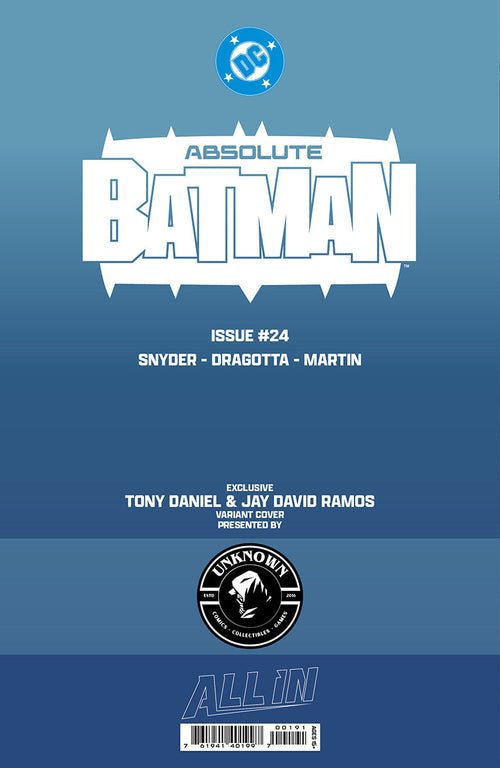 ABSOLUTE BATMAN #24 TONY DANIEL EXCLUSIVE VIRGIN VAR (09/23/2026)