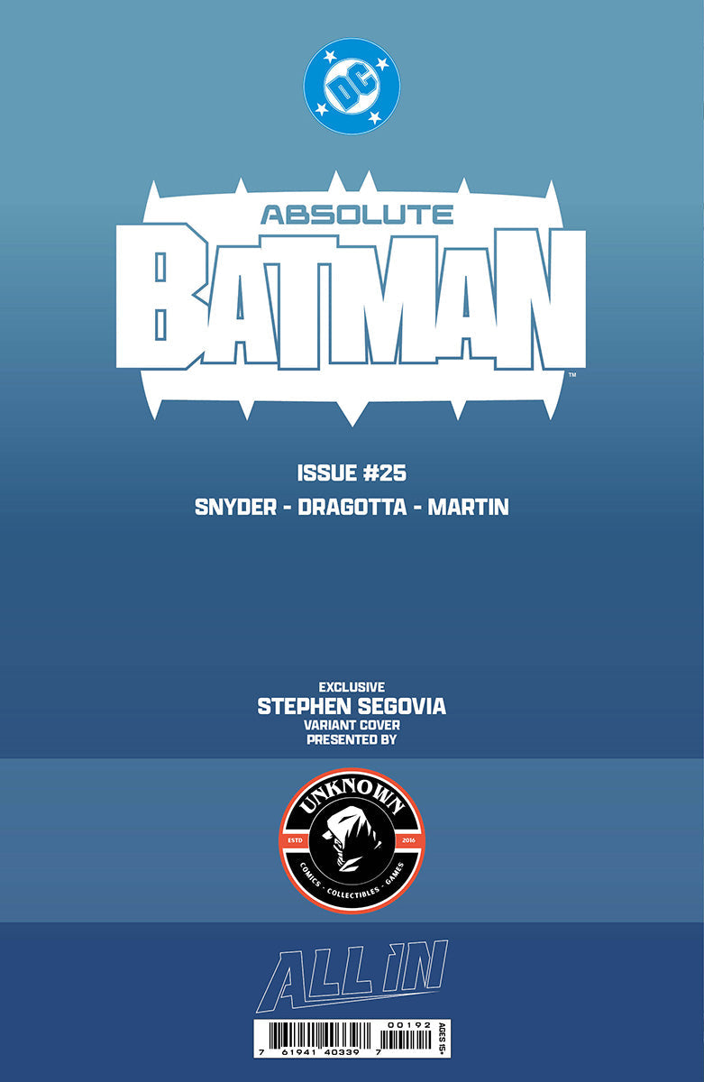 ABSOLUTE BATMAN #25 CONNECTING COVER B STEPHEN SEGOVIA EXCLUSIVE VIRGIN VAR (10/28/2026)