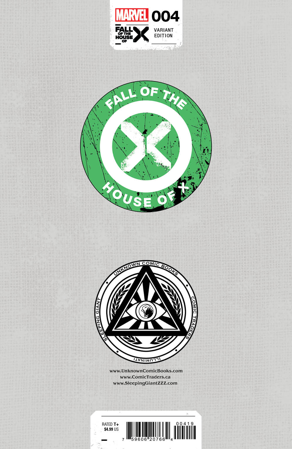 [Signed by Kaare Andrews] FALL OF THE HOUSE OF X #4 UNKNOWN COMICS KAARE ANDREWS EXCLUSIVE VIRGIN VAR [FHX] [IN STOCK]