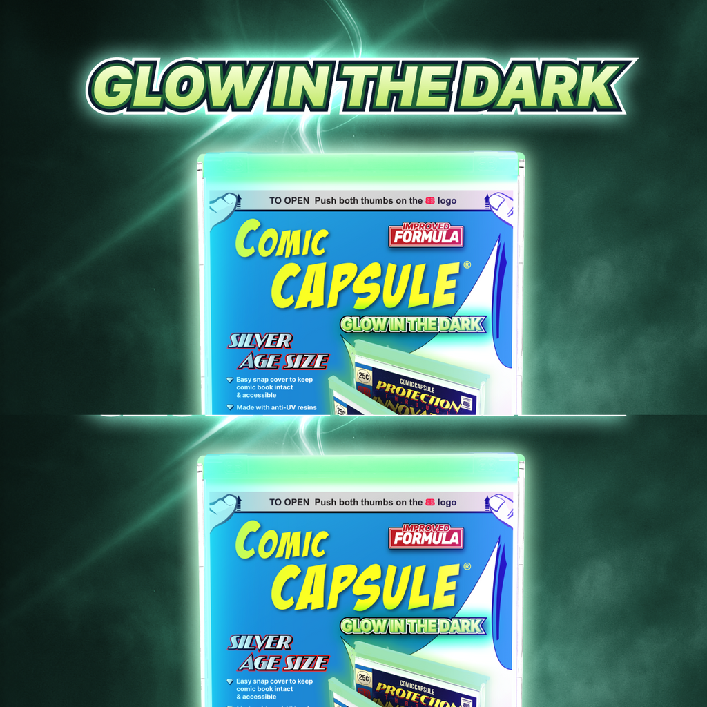 Glow in the Dark SILVER Age Size ComicCapsule