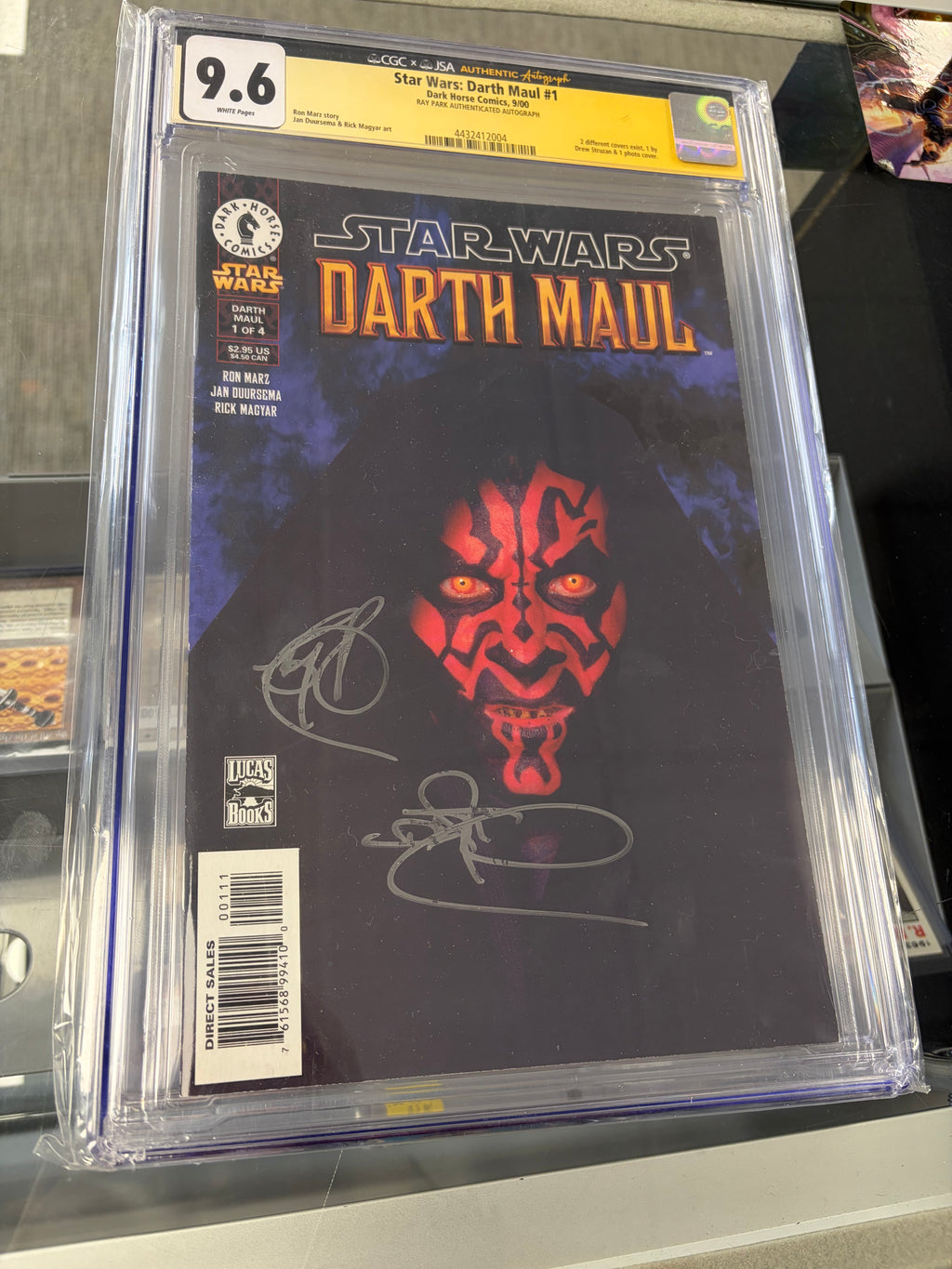 Star Wars: Darth Maul #1 (Dark Horse) CGC X JSA 9.6 Signed Ray Park White Pages