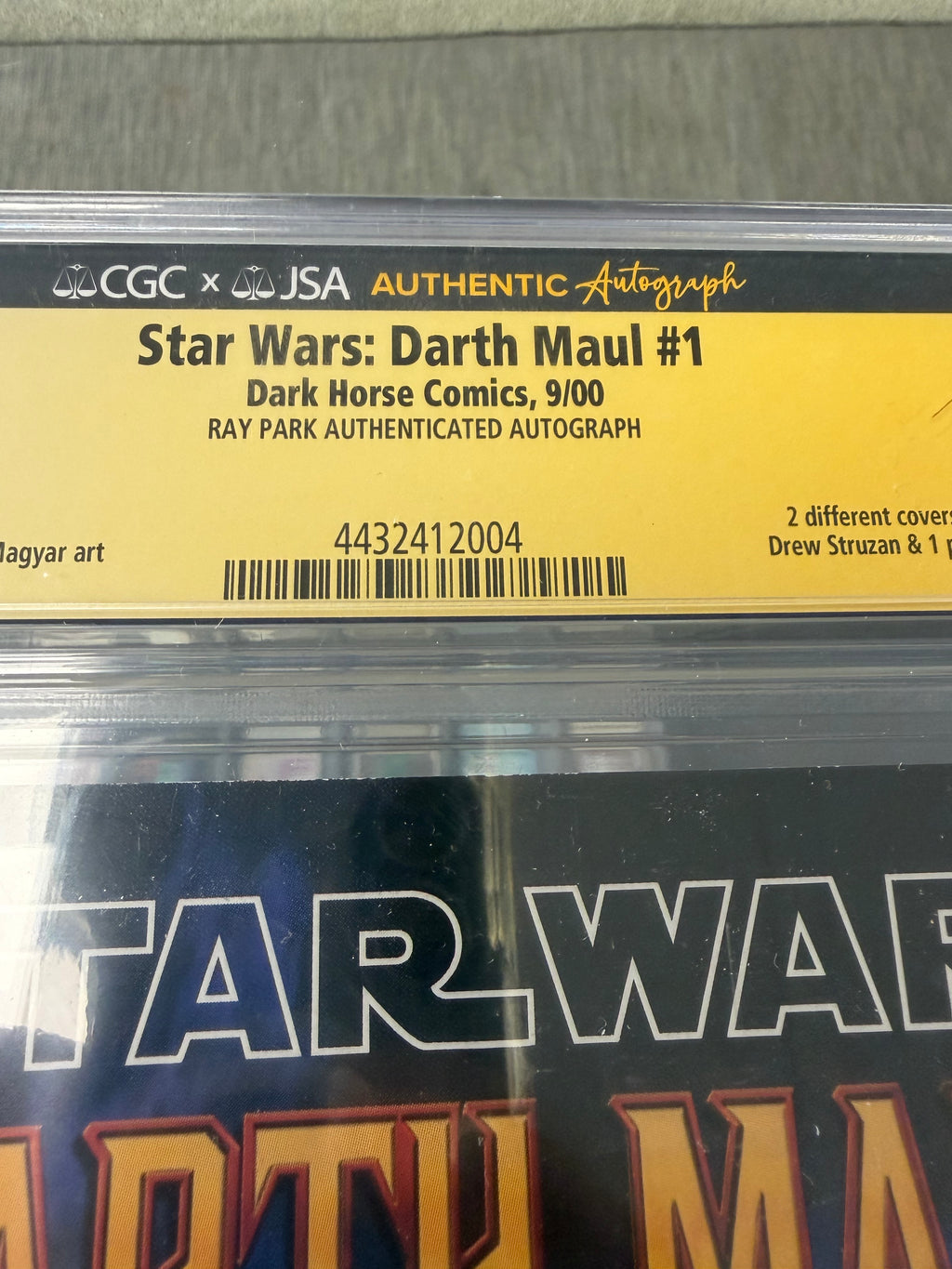 Star Wars: Darth Maul #1 (Dark Horse) CGC X JSA 9.6 Signed Ray Park White Pages
