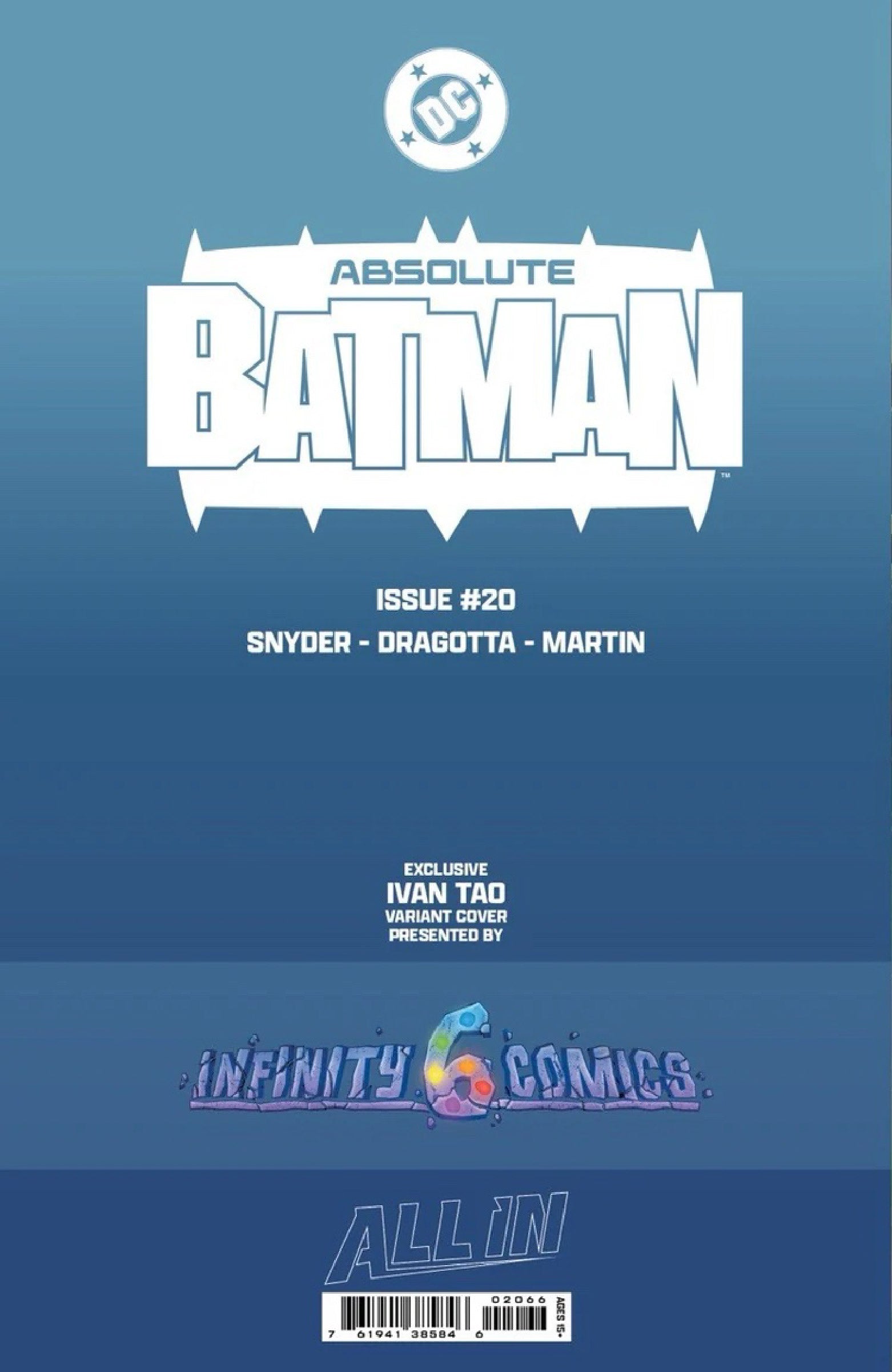 [GLOW IN THE DARK] ABSOLUTE BATMAN #20 IVAN TAO EXCLUSIVE VIRGIN VAR (06/03/2026)