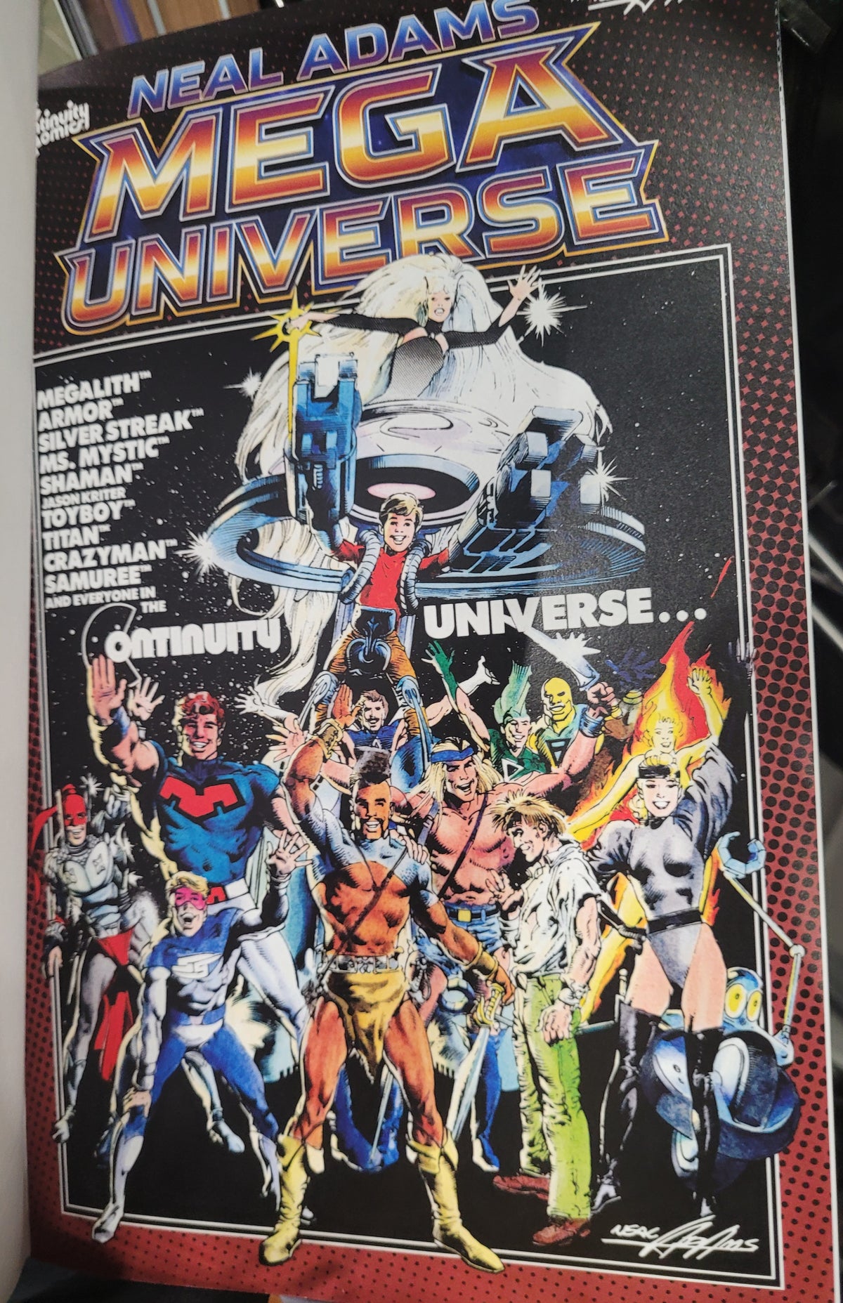 Continuity Comics Neal Adams Mega Universe Blank Cover Exclusive Signed by Pete Stone