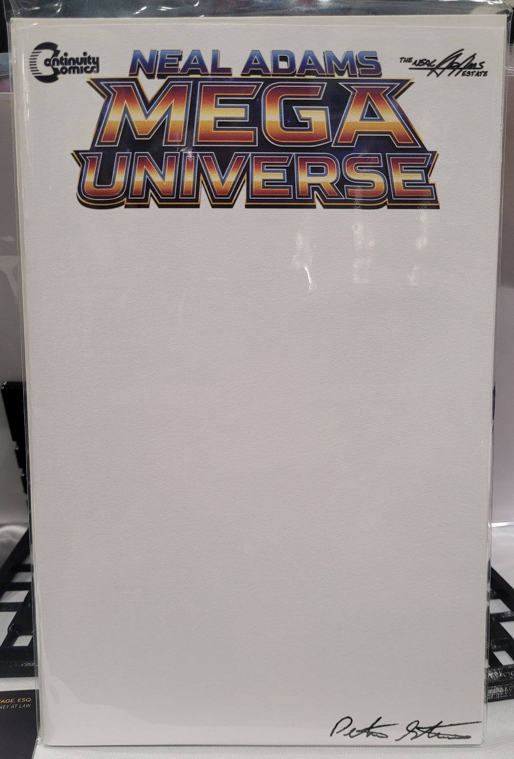 Continuity Comics Neal Adams Mega Universe Blank Cover Exclusive Signed by Pete Stone